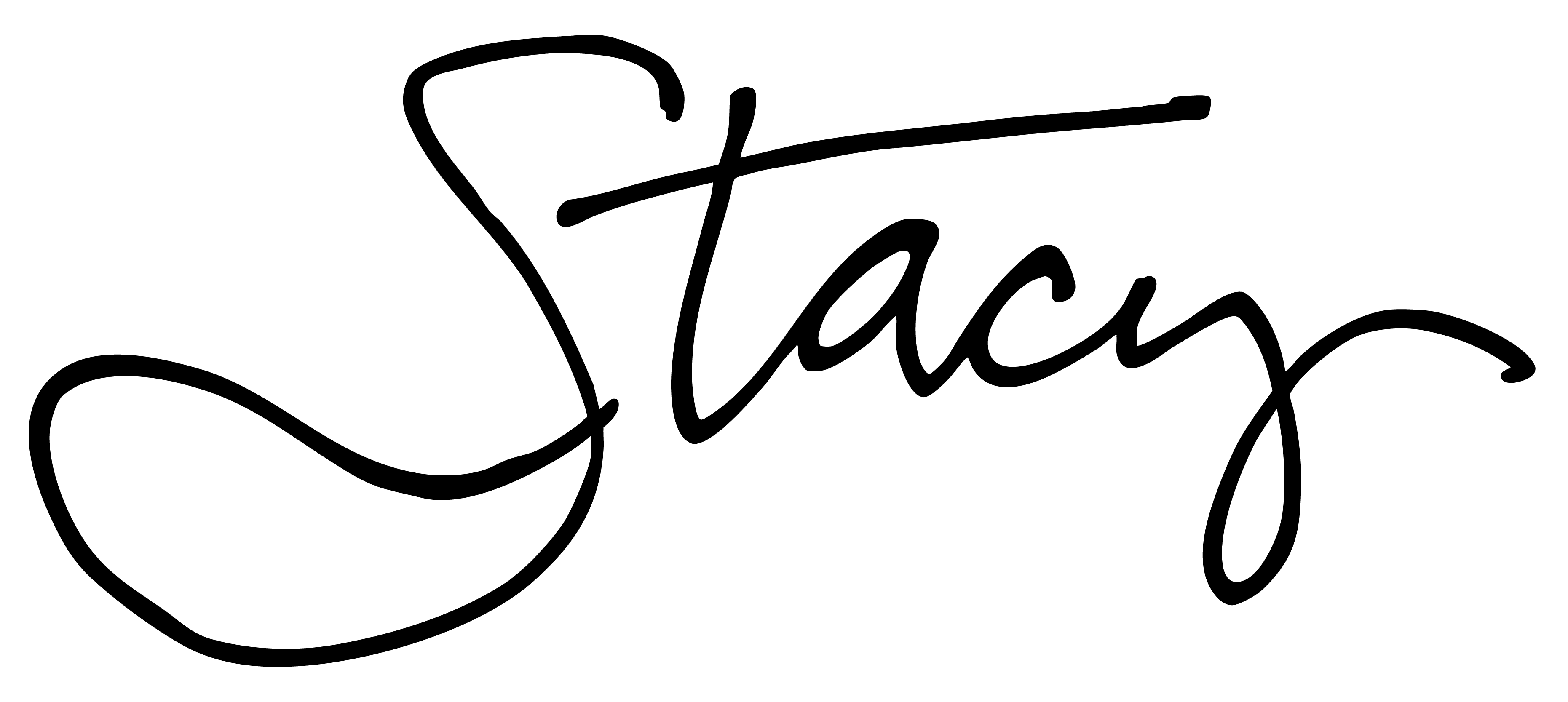 Stacy (stylized as a signature)